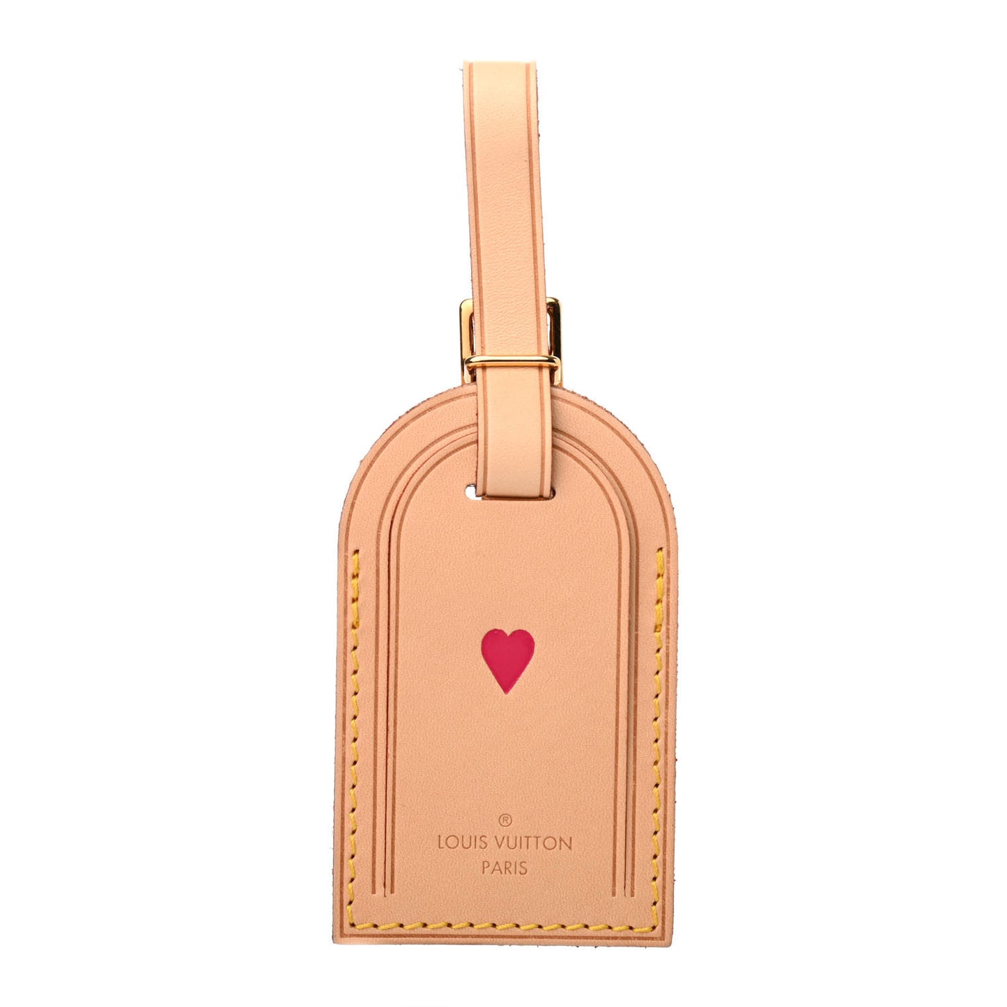 Vachetta Heart Luggage Tag