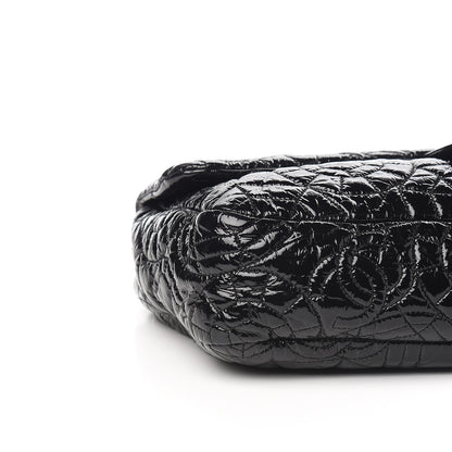 Chanel Vinyl Graphic Edge Flap Black 7 of 9