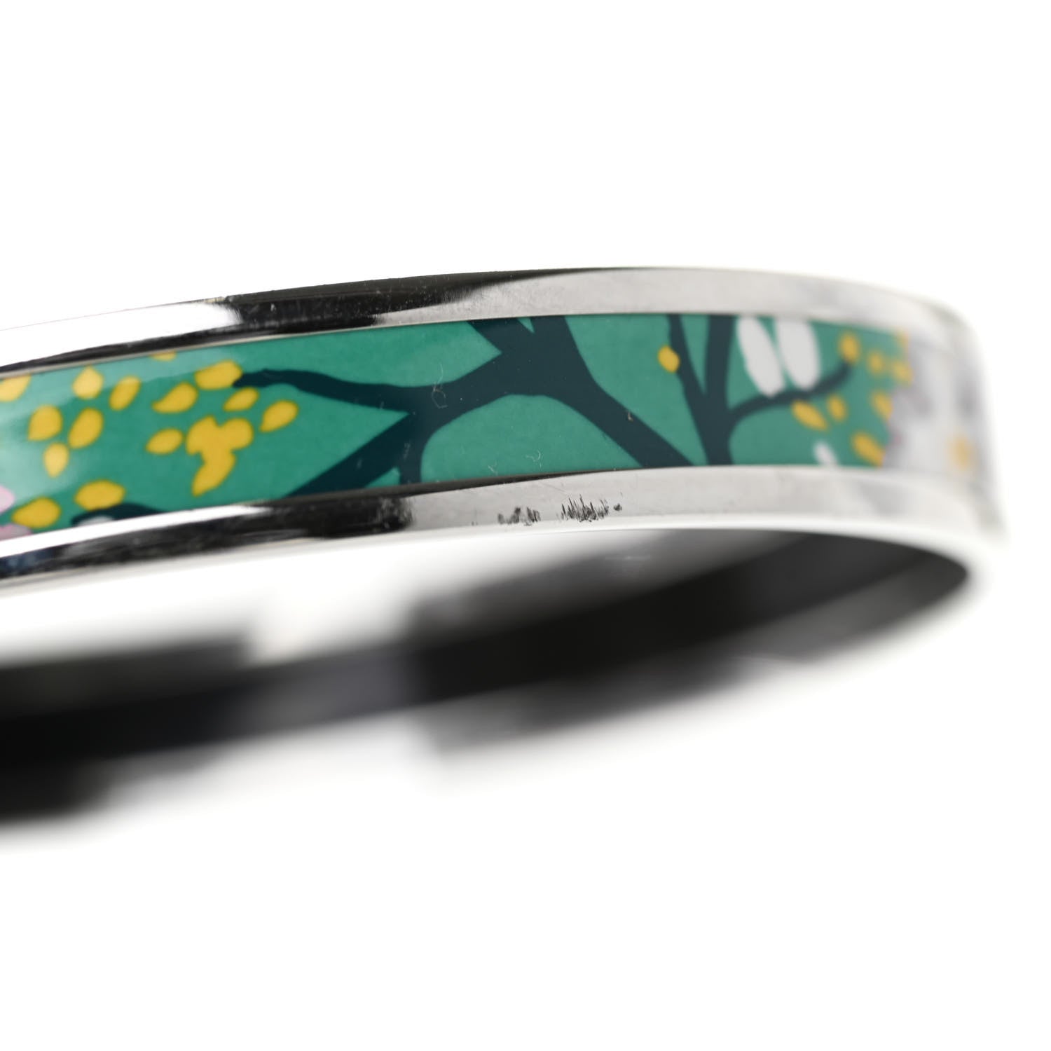 Hermes Enamel Dans un Jardin Anglais Printed Bracelet 65 6 of 6