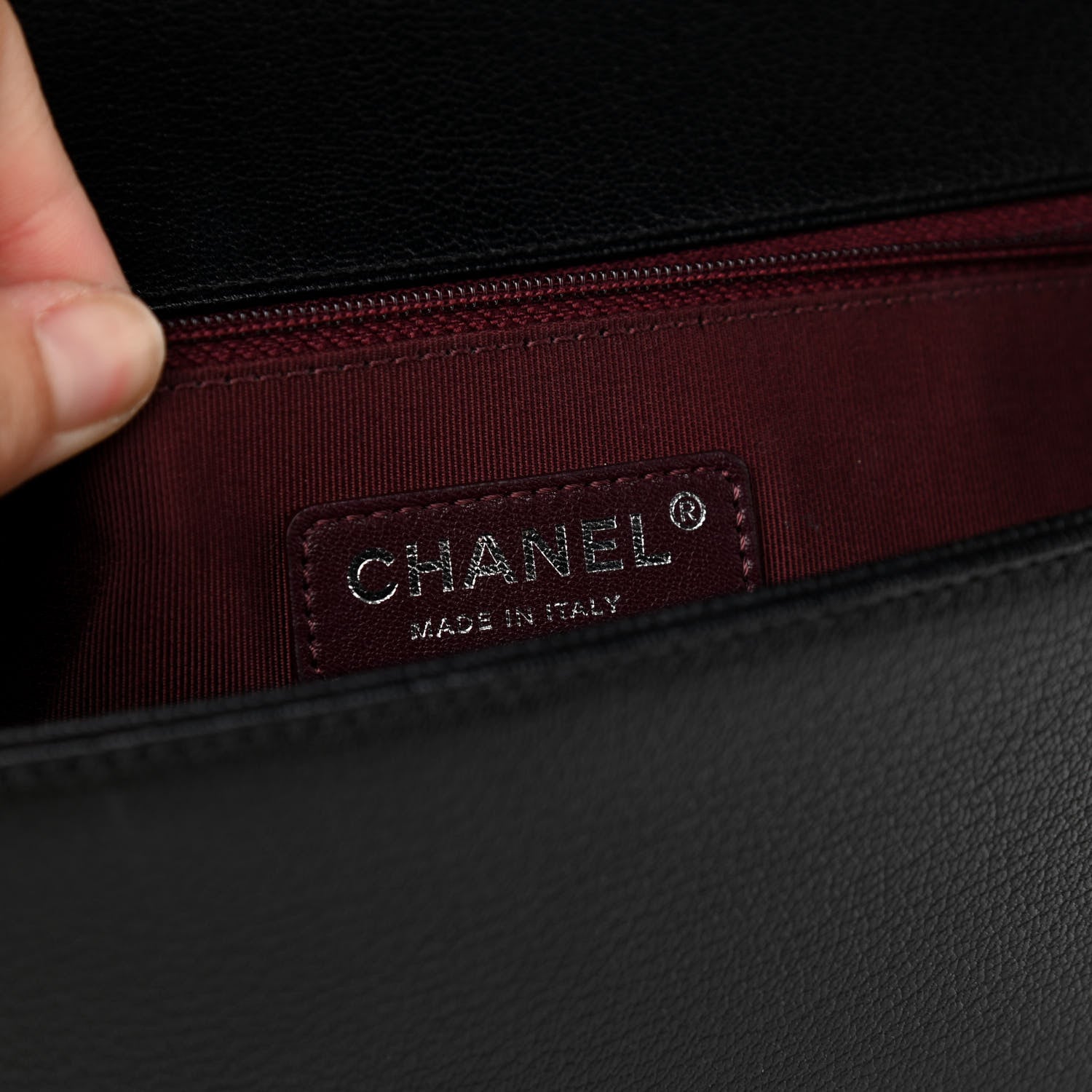Chanel Goatskin Quilted Patent New Medium Duo Boy Flap Black 5 of 10