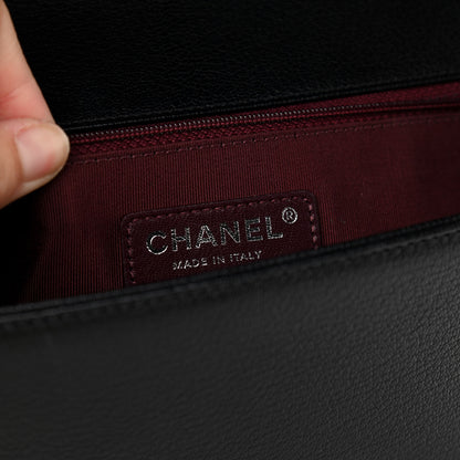 Chanel Goatskin Quilted Patent New Medium Duo Boy Flap Black 5 of 10