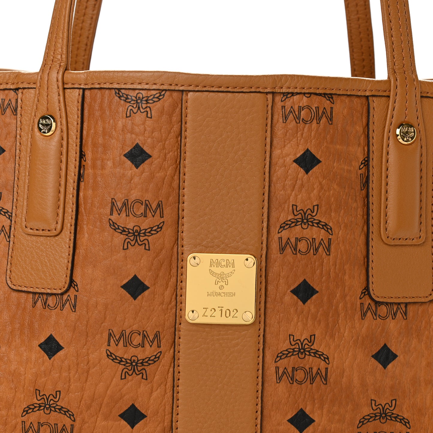 Visetos Medium Liz Reversible Shopper Tote Cognac