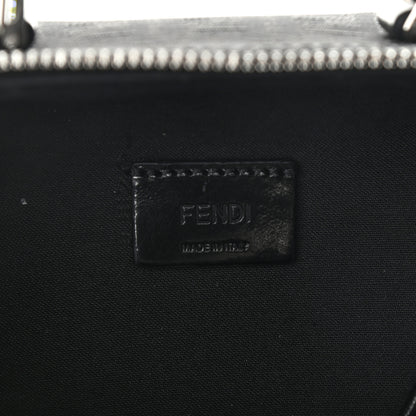 Fendi Recycled Fabric Jacquard Vitello Astro Micro FF Mini Trolley Bag Asfalto Black 6 of 11