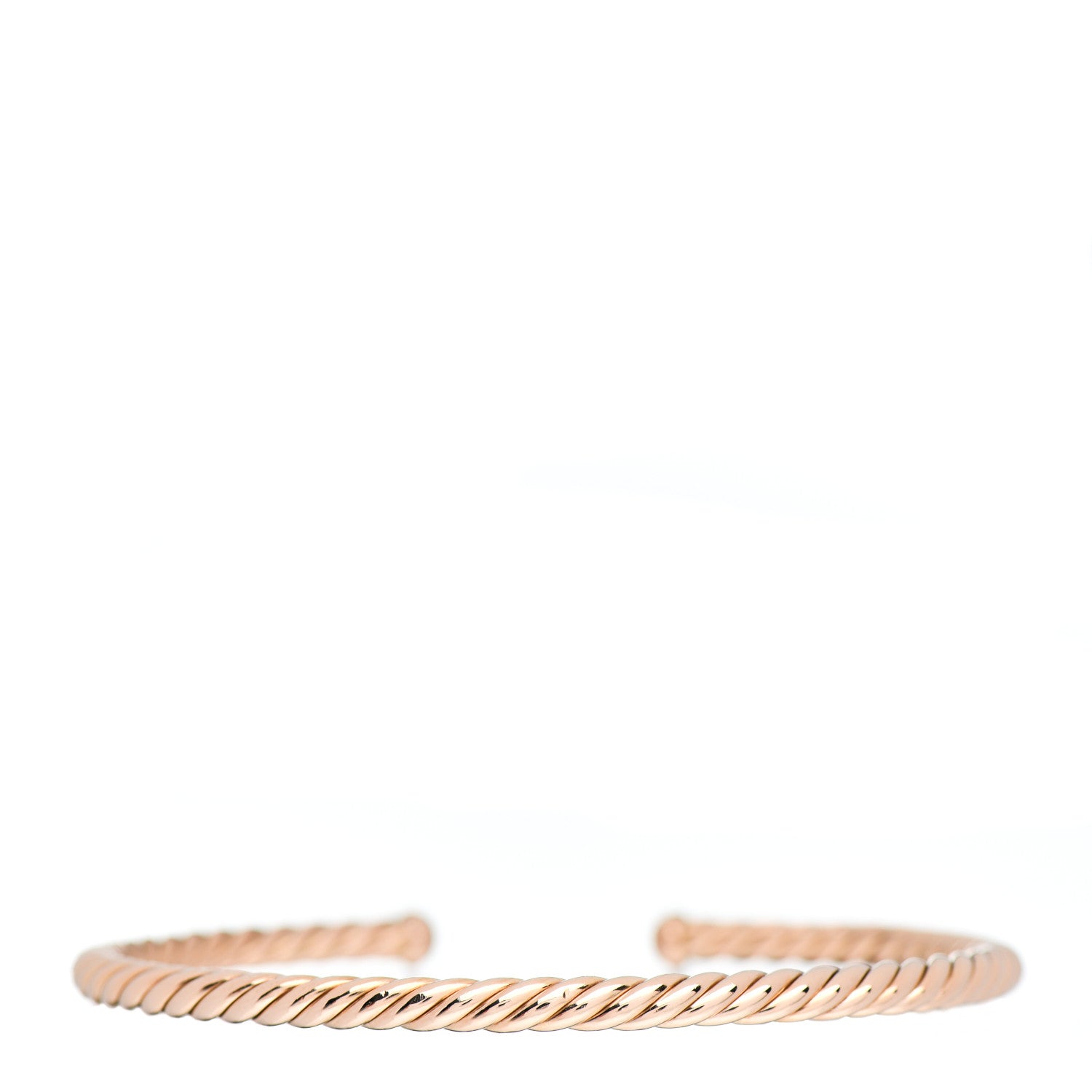 David Yurman 18K Rose Gold 4mm Cablespira Bracelet 3 of 4