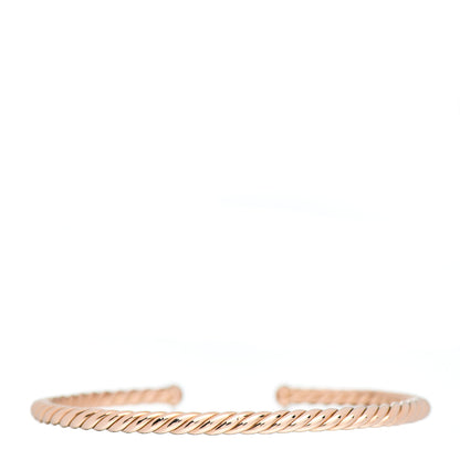 David Yurman 18K Rose Gold 4mm Cablespira Bracelet 3 of 4