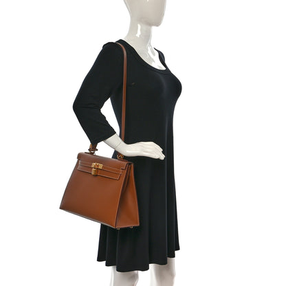 Hermes Epsom Kelly Sellier 32 Gold 2 of 14