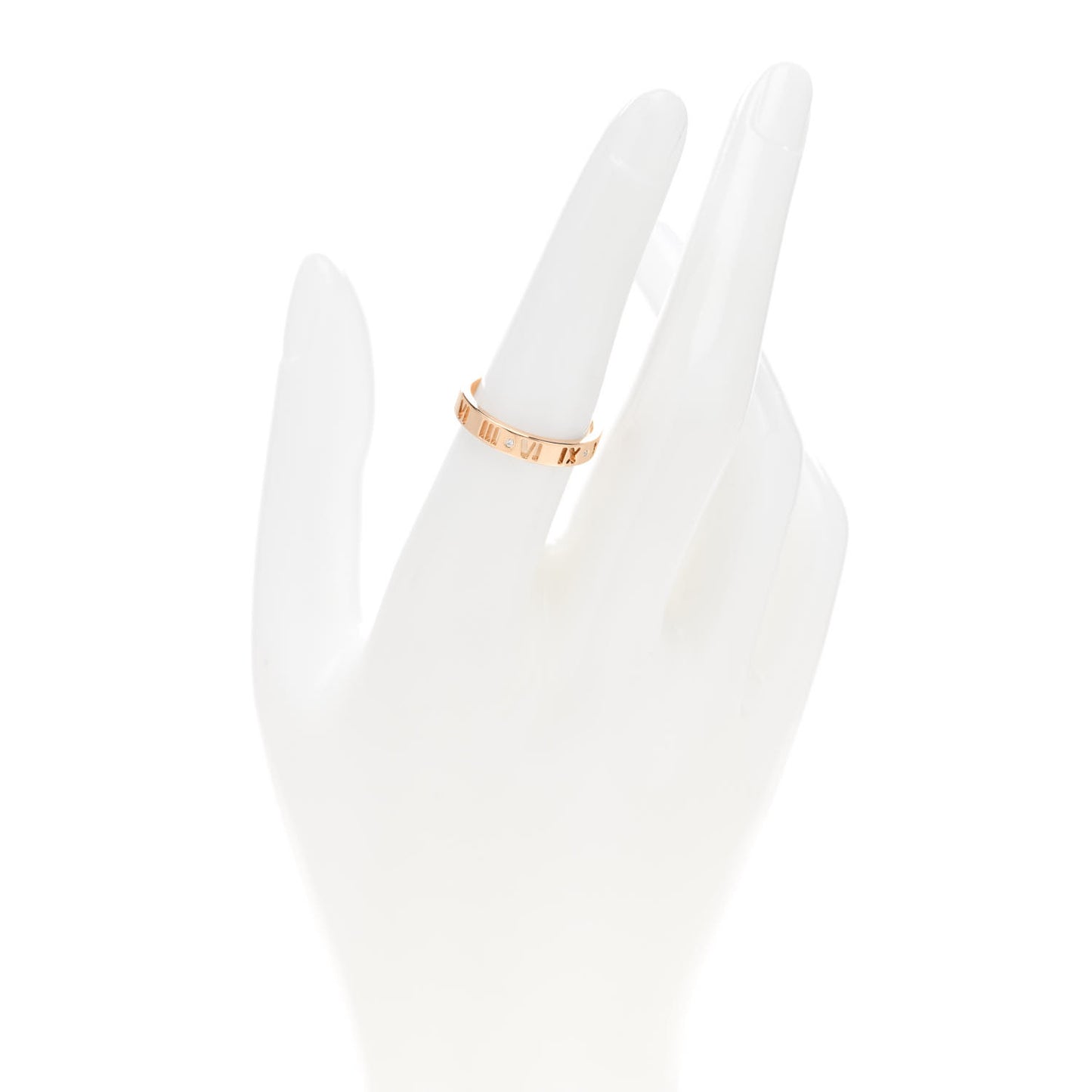 18K Rose Gold Diamond Atlas Pierced Ring 54 6.75