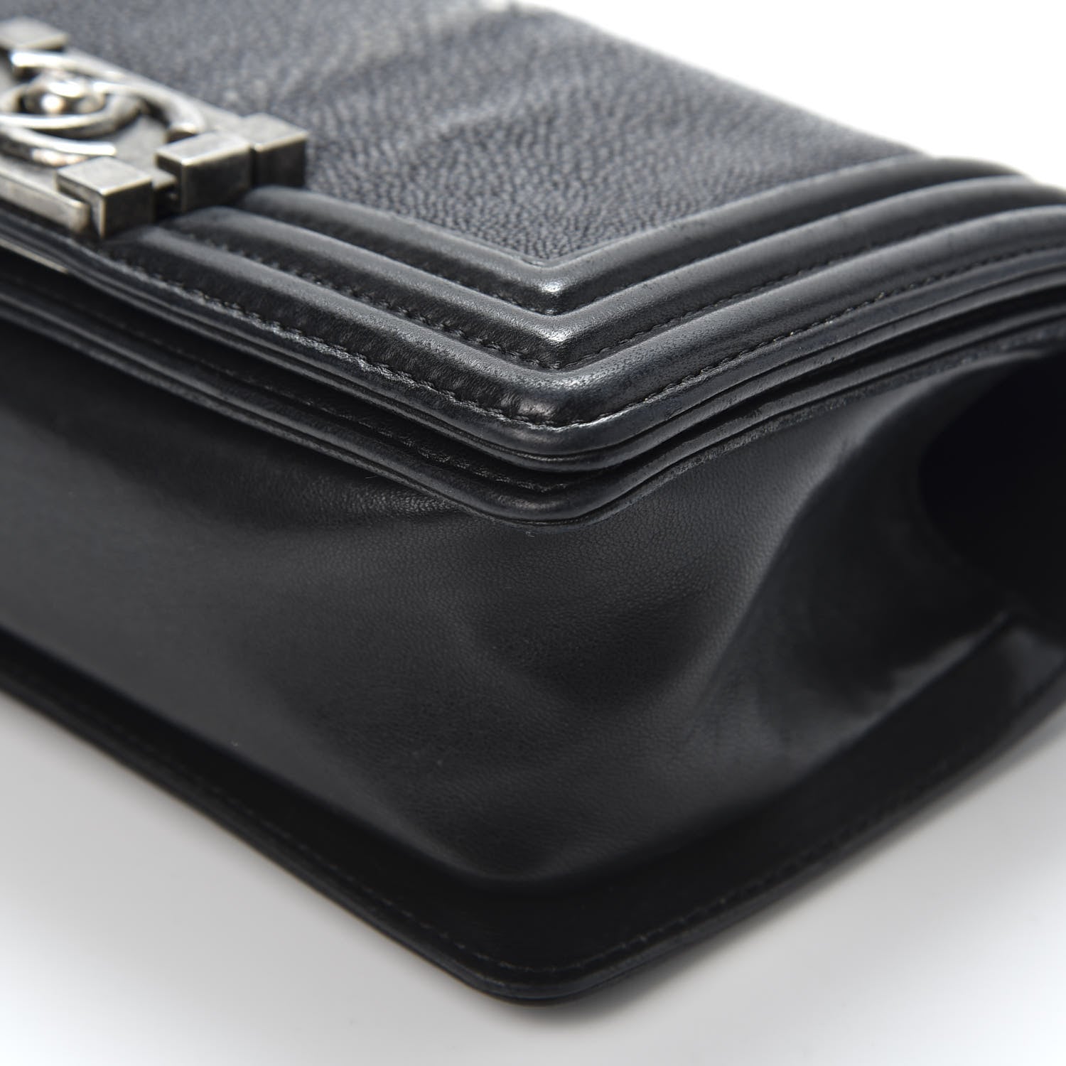 Chanel Galuchat Stingray Small Boy Flap Black 6 of 10