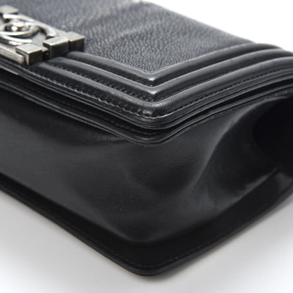 Chanel Galuchat Stingray Small Boy Flap Black 6 of 10