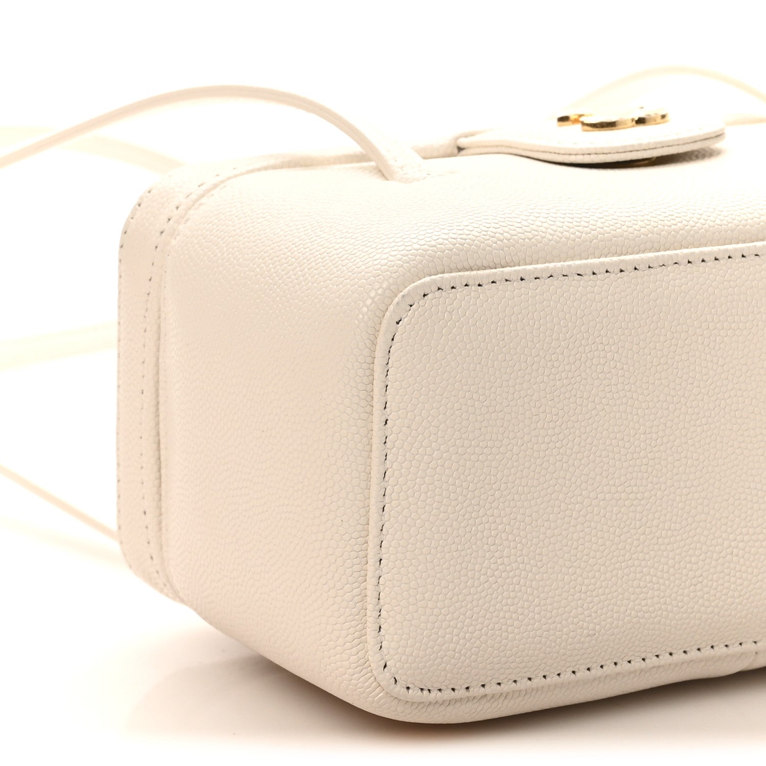 Chanel Shiny Caviar Preppy Coco Long Vanity With Strap White 9 of 11