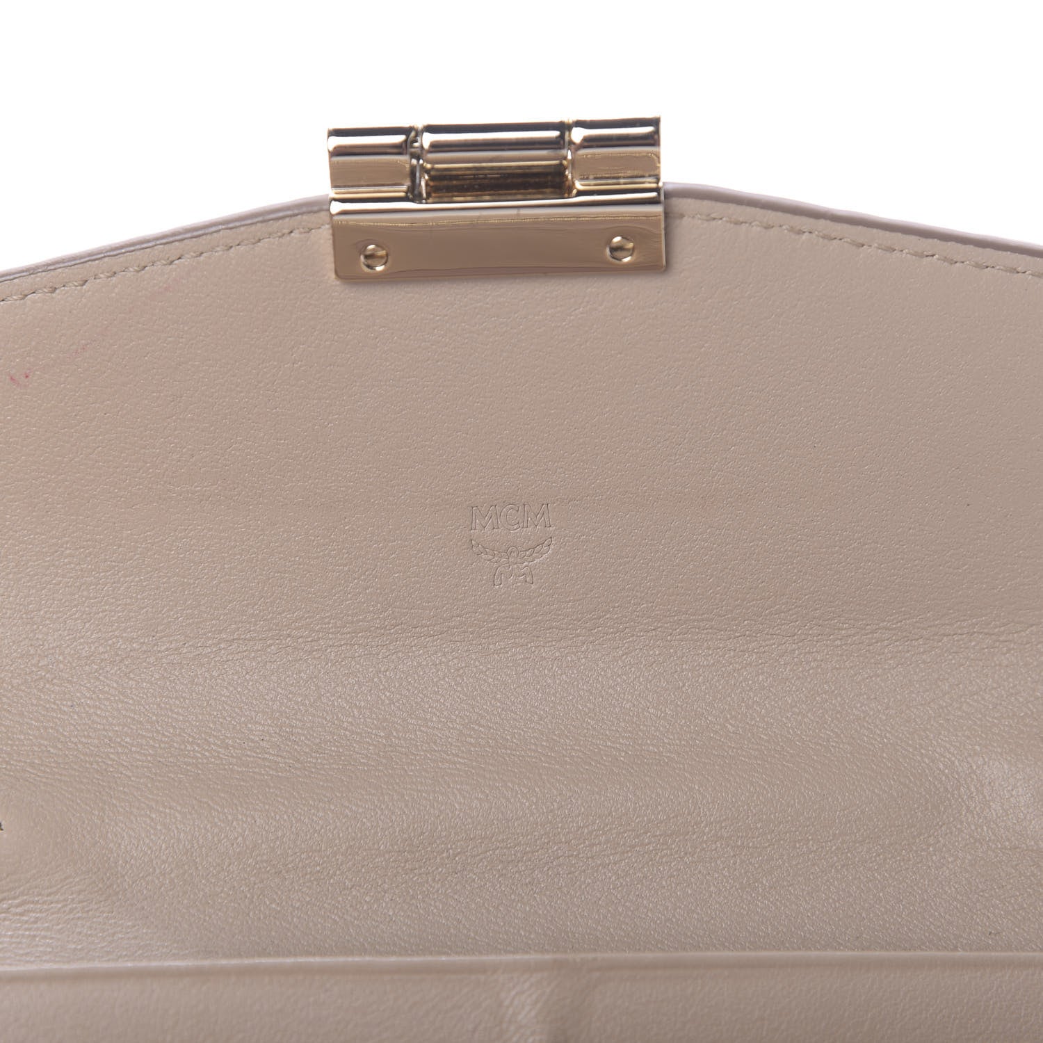 MCM Visetos Star Eyed Bunny Large Patricia Wallet On Chain Beige 8 of 9