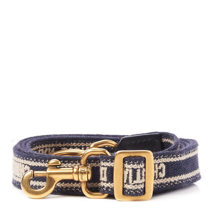 Christian Dior Canvas Embroidered Shoulder Strap Blue White 1 of 5