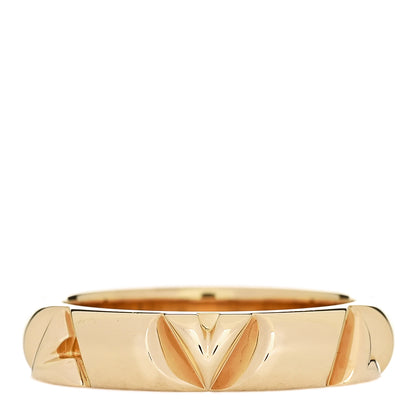 Louis Vuitton 18K Yellow Gold 5mm LV Volt Multi Ring 58 8.5 1 of 6