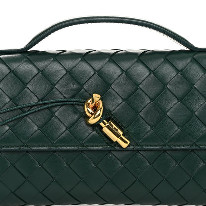 Bottega Veneta Nappa Intrecciato Long Andiamo Top Handle Clutch Emerald Green 7 of 9