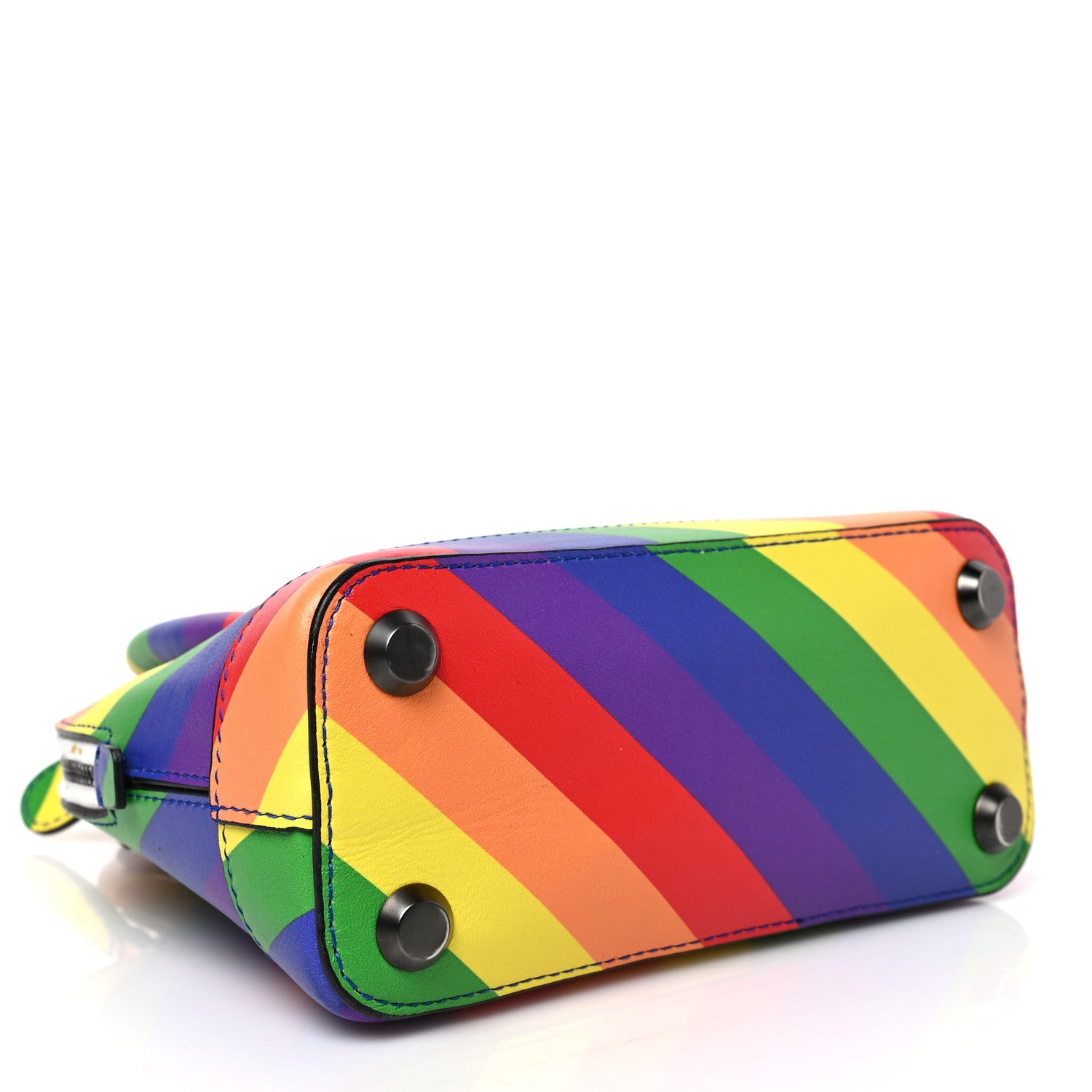 Balenciaga Smooth Calfskin Logo Rainbow XXS Ville Top Handle Bag Multicolor 4 of 8