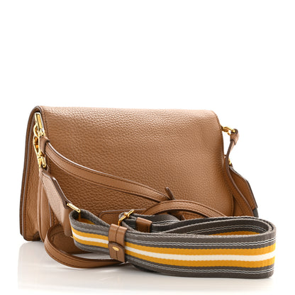 Prada Vitello Daino Flap Crossbody Caramel 2 of 9