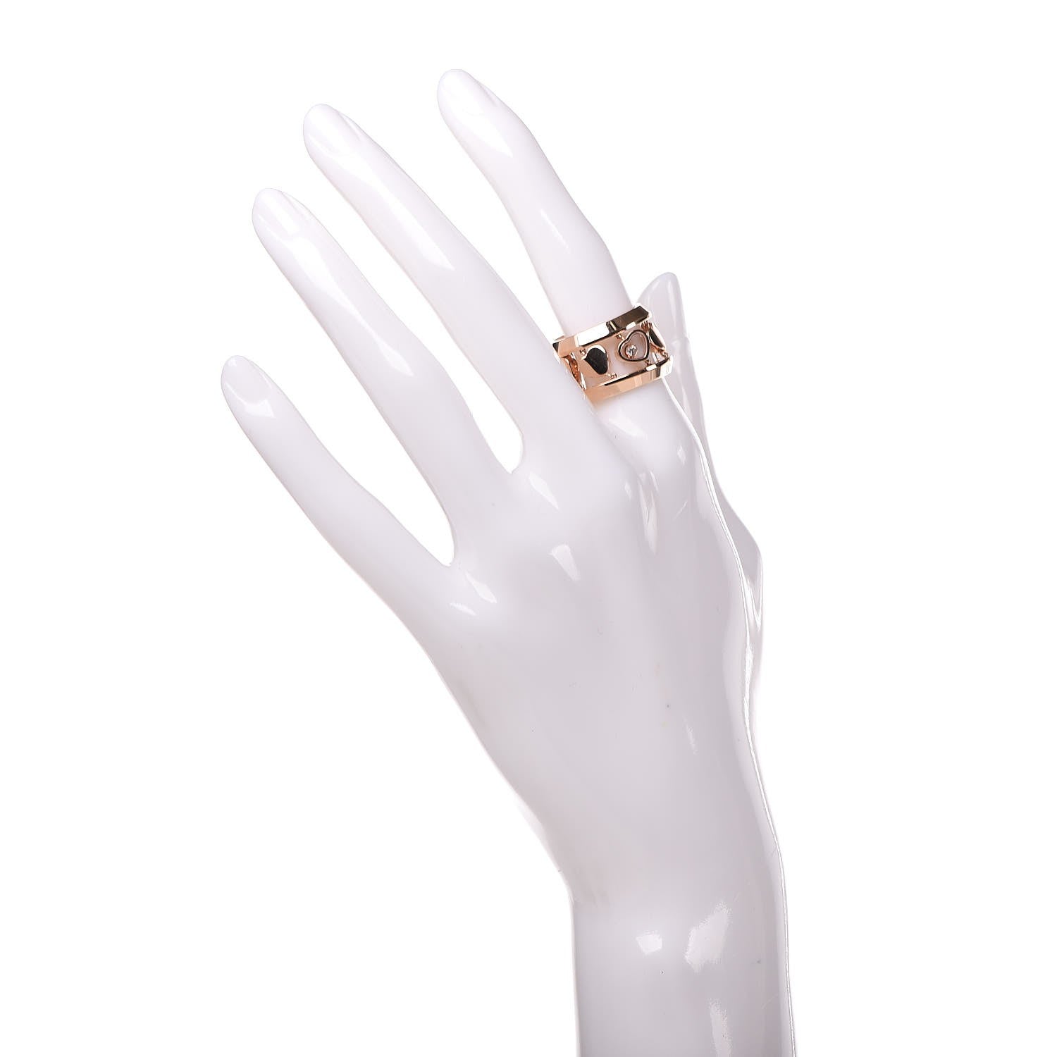 Chopard 18K Rose Gold Diamond Happy Diamonds Amore Ring 51/5.75 2 of 5