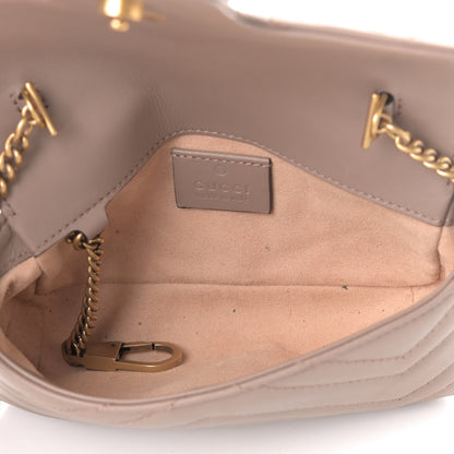 Gucci Calfskin Matelasse Super Mini GG Marmont Shoulder Bag Porcelain Rose 4 of 4
