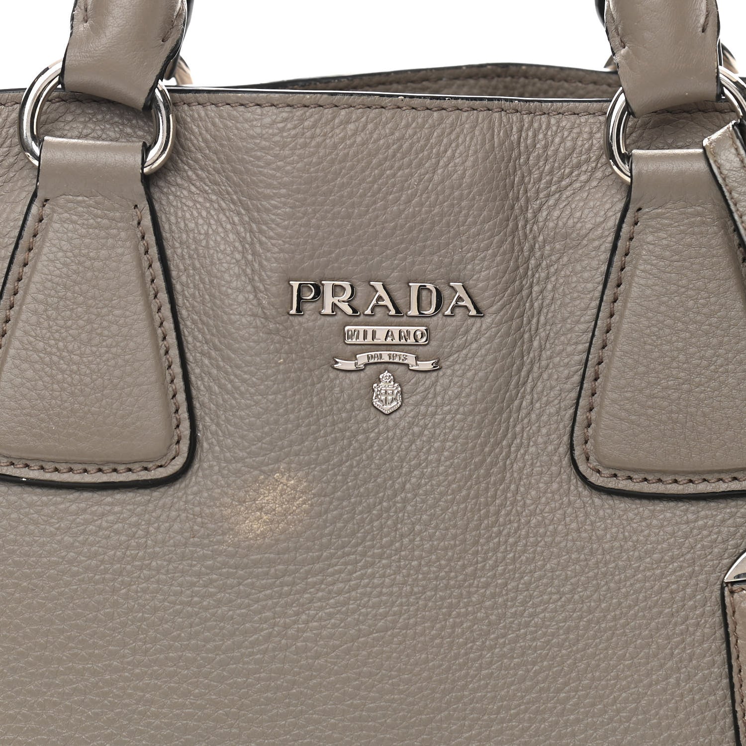 Prada Vitello Daino Side Zip Tote Argilla 8 of 12