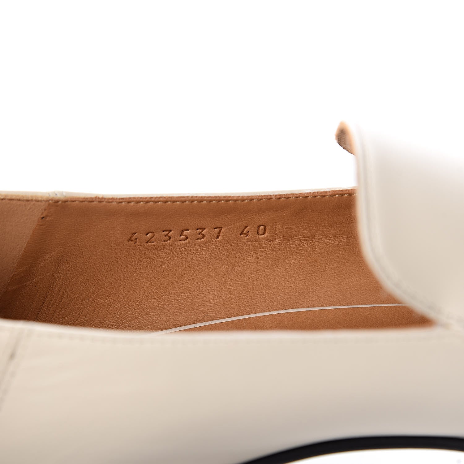 Gucci Calfskin Web Peyton Loafers 40 Mystic White 8 of 9