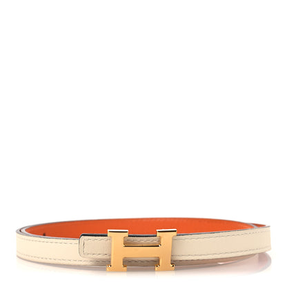 Hermes Epsom Swift 13mm H Belt 80 32 Orange Nata 1 of 6