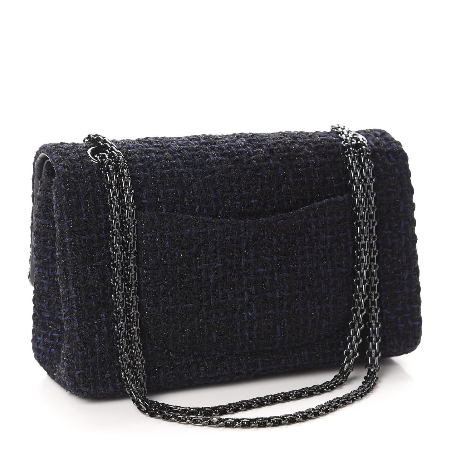 Metallic Tweed Quilted 2.55 Reissue 226 Flap Navy Blue