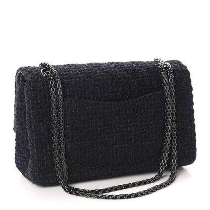 Chanel Metallic Tweed Quilted 2.55 Reissue 226 Flap Navy Blue 3 of 11
