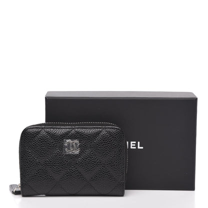Chanel Caviar Quilted Zip Coin Purse Black 8 of 8
