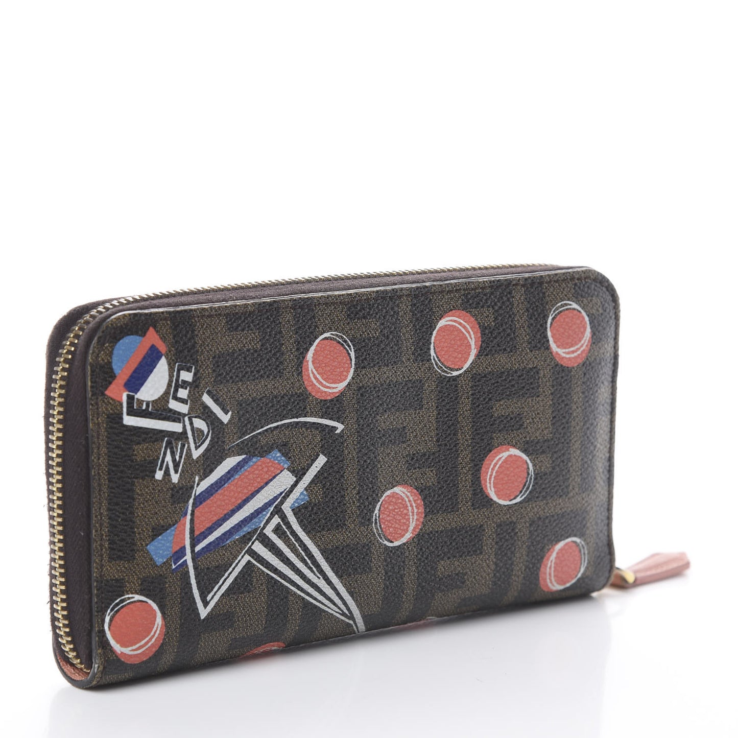 Zucca Spalmati Saint Bamboline Zip Around Wallet Tobacco