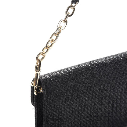 Jimmy Choo Glitter Riane Clutch Bag Black 8 of 12