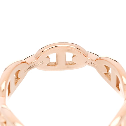 Hermes 18K Rose Gold PM Chaine D'Ancre Enchainee Ring 52 6 6 of 7