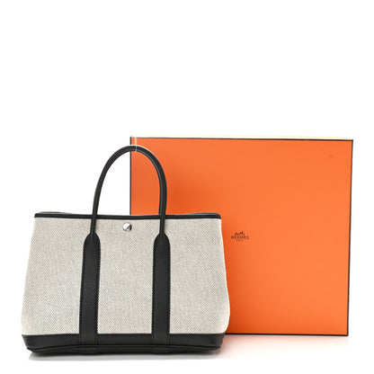 Hermes Twill H Negonda Garden Party 30 TPM Tote Ecru Black 10 of 10