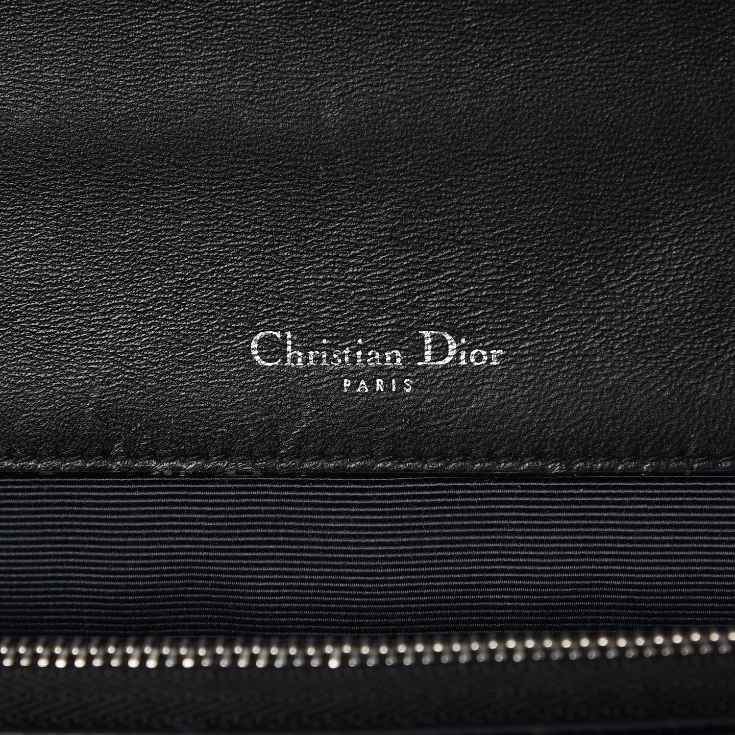 Christian Dior Ceramic Effect Deerskin Diorama Satchel Black 6 of 8