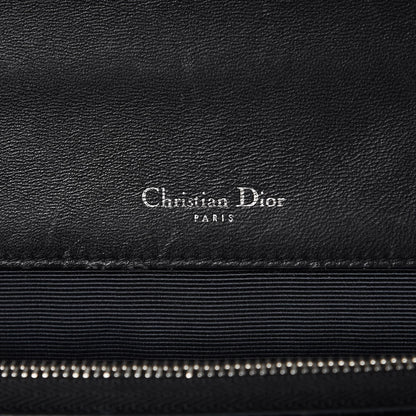 Christian Dior Ceramic Effect Deerskin Diorama Satchel Black 6 of 8