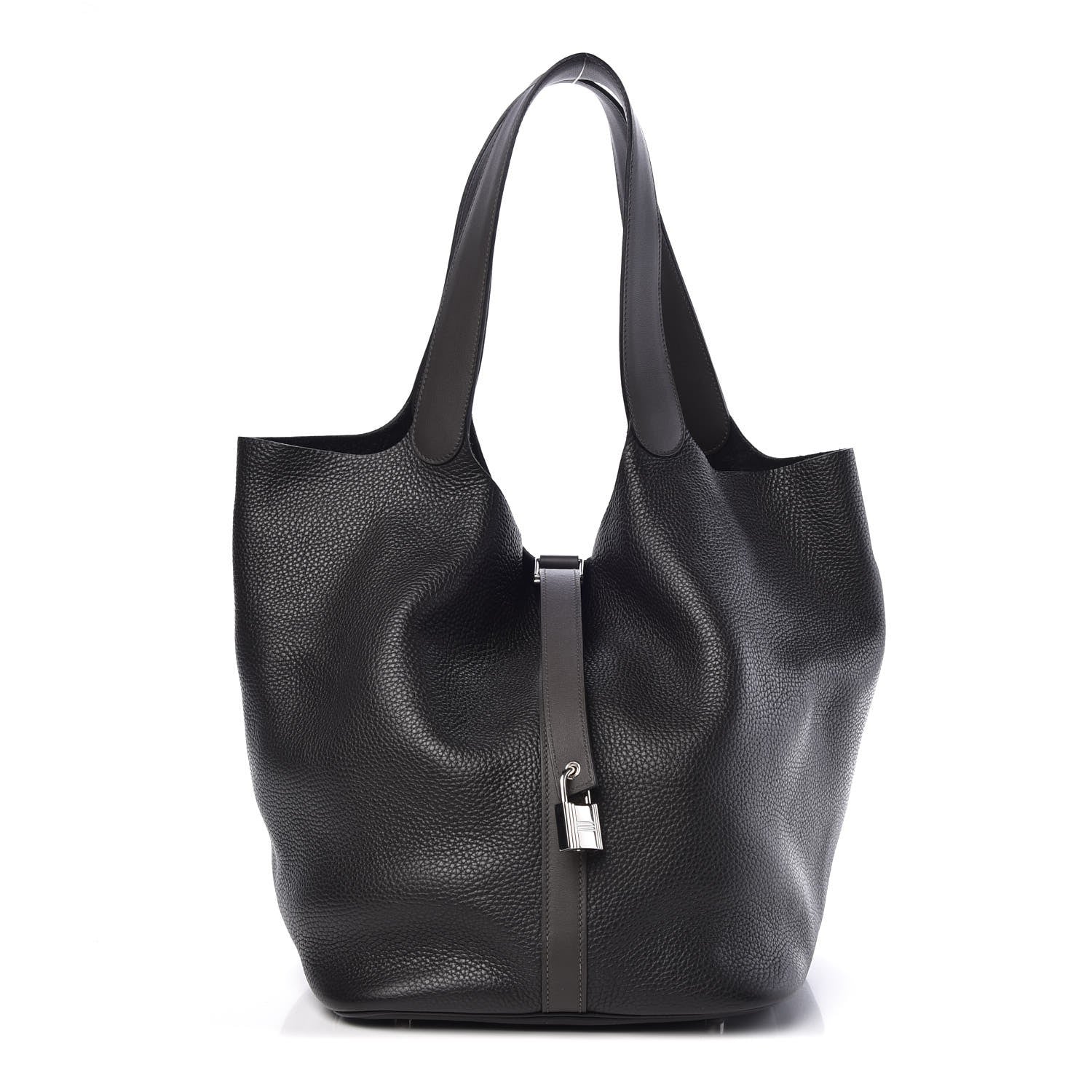 Hermes Taurillon Clemence Swift Bicolor Picotin Lock TGM Plomb Graphite 1 of 8