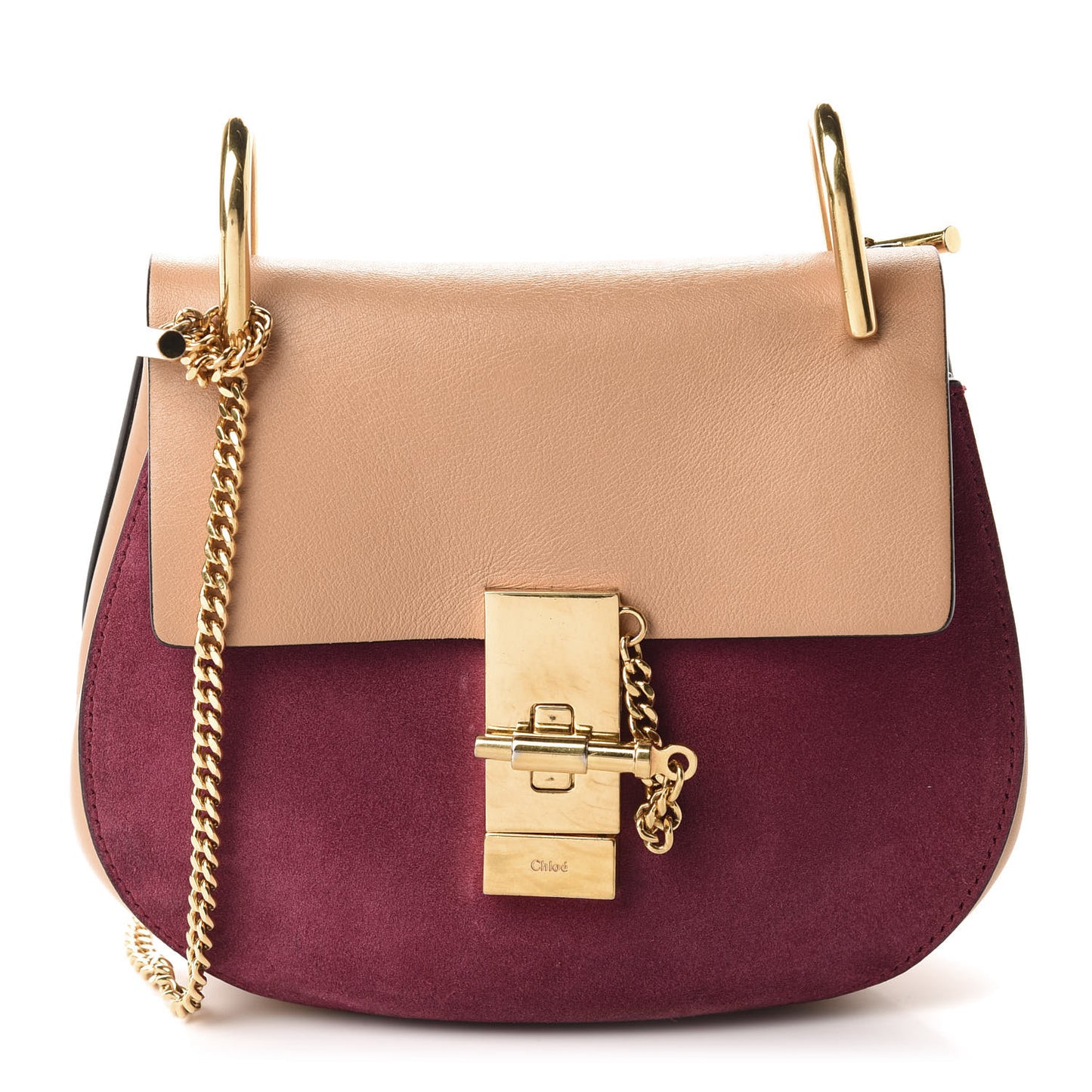 Suede Smooth Calfskin Lambskin MIni Drew Shoulder Bag Misty Beige