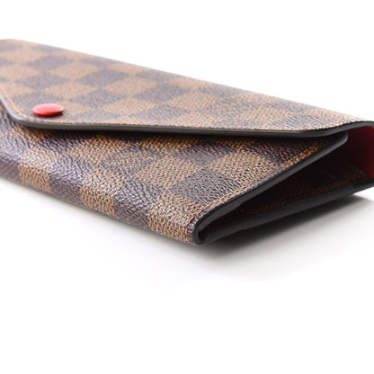 Louis Vuitton Damier Ebene Josephine Wallet Red 6 of 11