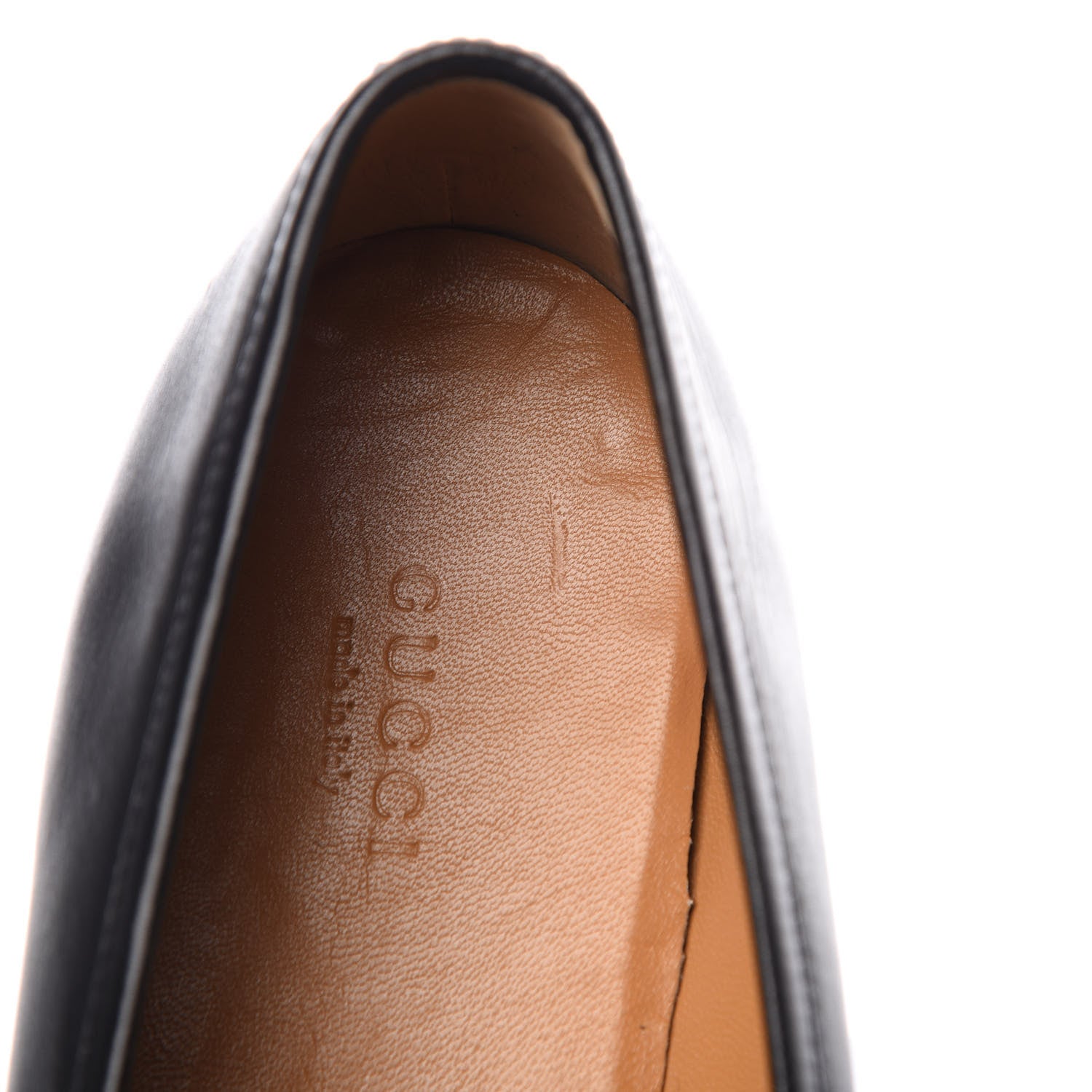 Gucci Calfskin Womens Jordaan Loafers 39.5 Black 11 of 12