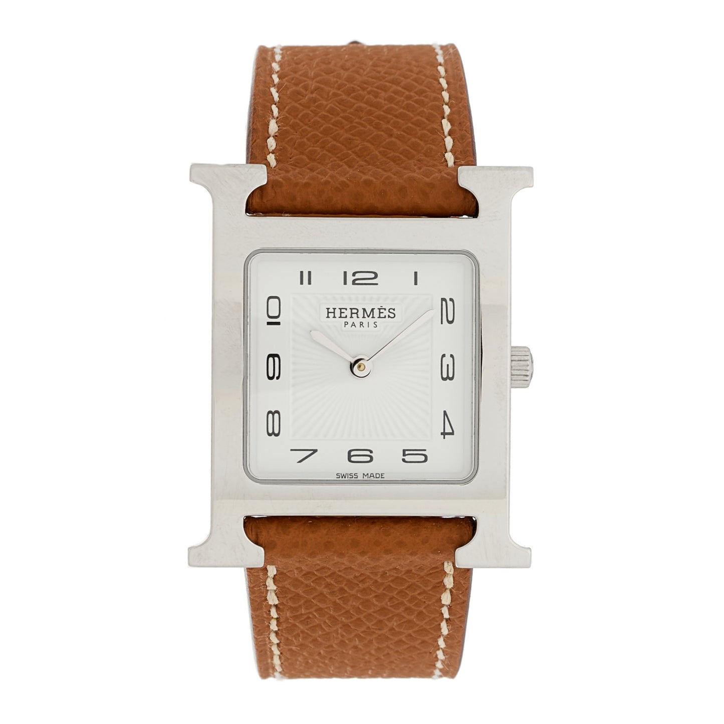 Stainless Steel Epsom 26mm Heure H Hour Quartz Watch Gold