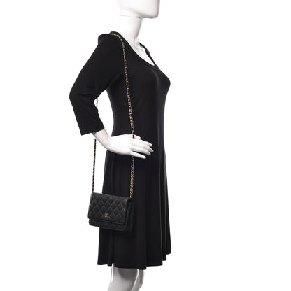 Chanel Caviar Quilted Wallet On Chain WOC Black 2 of 11