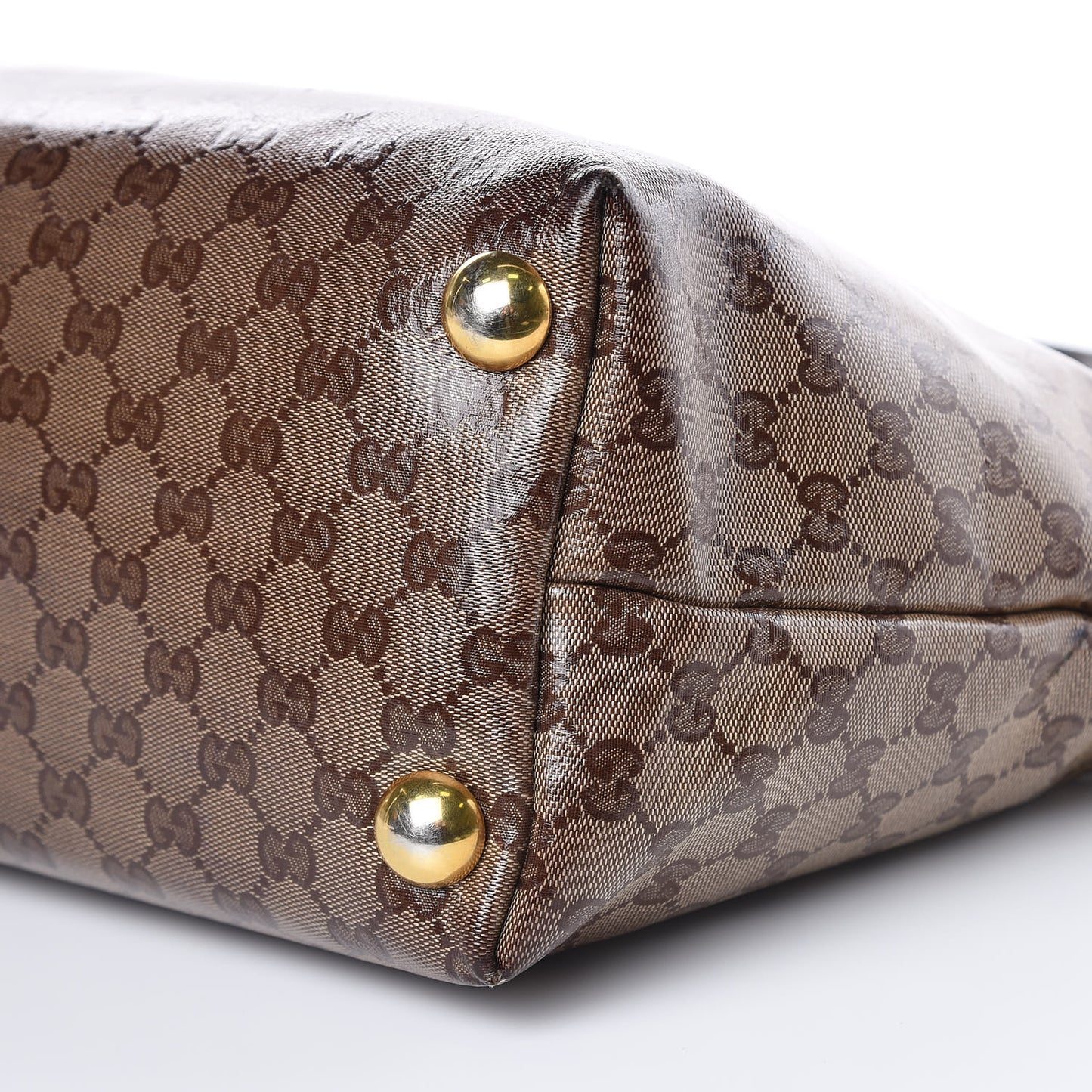 Crystal Monogram Medium Babouska Shopping Tote Dark Brown