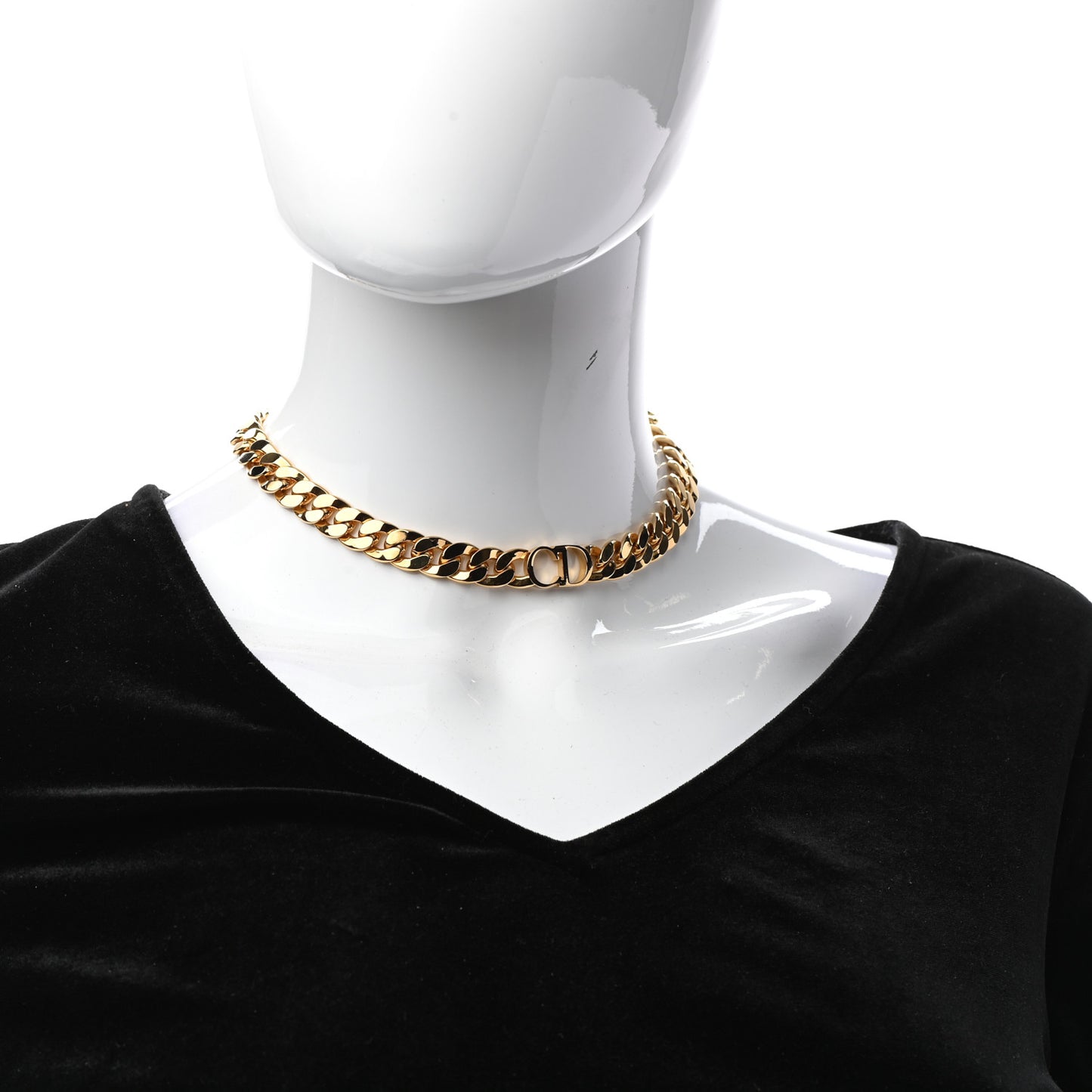 Metal Danseuse Etoile Chain Choker Necklace Gold