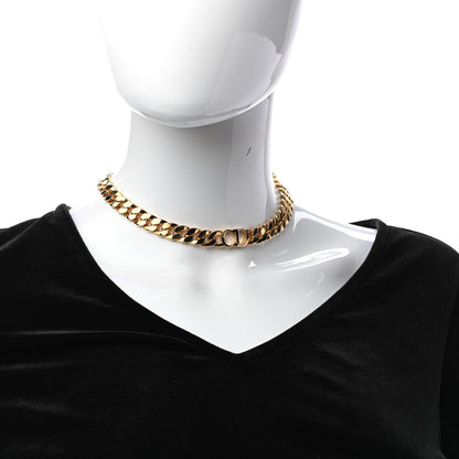 Christian Dior Metal Danseuse Etoile Chain Choker Necklace Gold 2 of 4