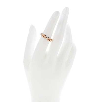 Hermes 18K Rose Gold PM Chaine d'Ancre Enchainee Ring 53 6.5 2 of 7