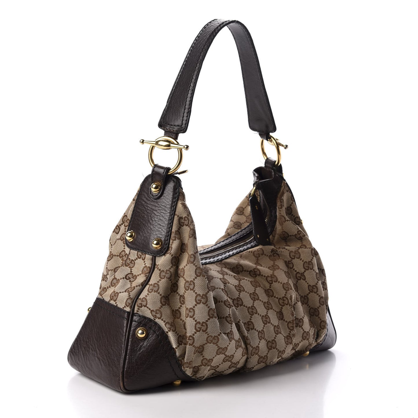 Monogram Medium Jockey Hobo Dark Brown