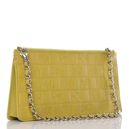 Chanel Lambskin Precious Symbols Pochette Chartreuse 3 of 11