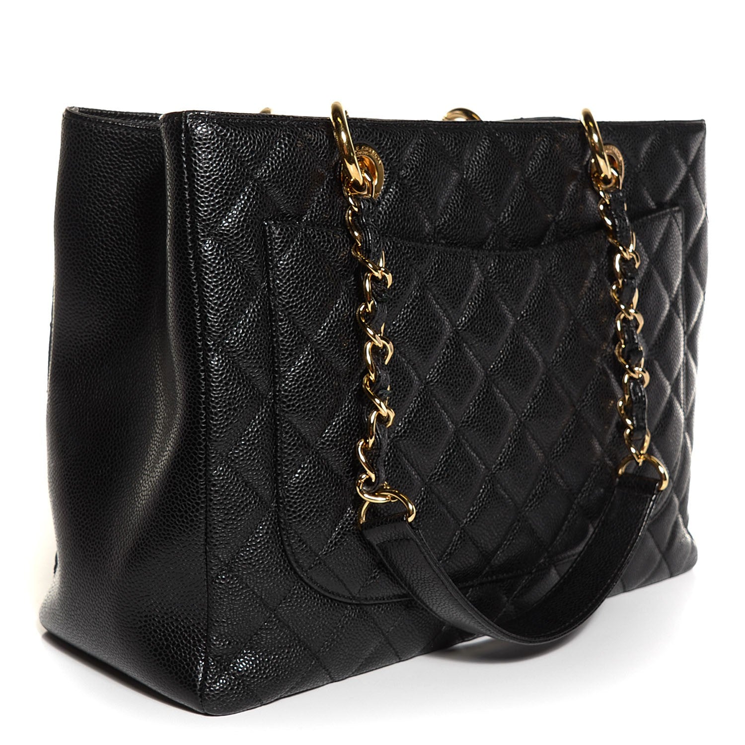 Chanel Caviar Quilted Grand Shopping Tote GST Black 3 of 7