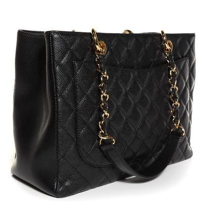 Chanel Caviar Quilted Grand Shopping Tote GST Black 3 of 7
