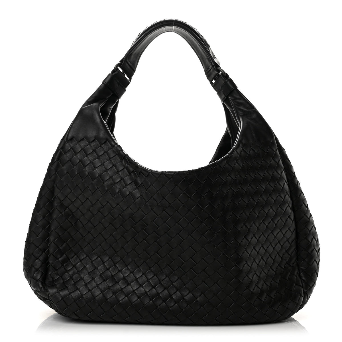 Bottega Veneta Nappa Intrecciato Medium Campana Shoulder Bag Black 1 of 14