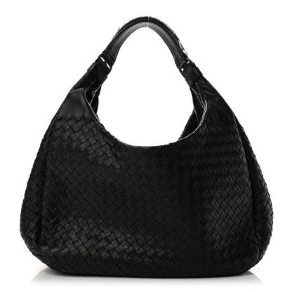 Bottega Veneta Nappa Intrecciato Medium Campana Shoulder Bag Black 1 of 14